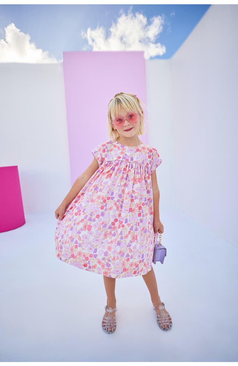 BISBY Kids' Floral Charlotte Dress, Alternate, color, Lavender Lisle