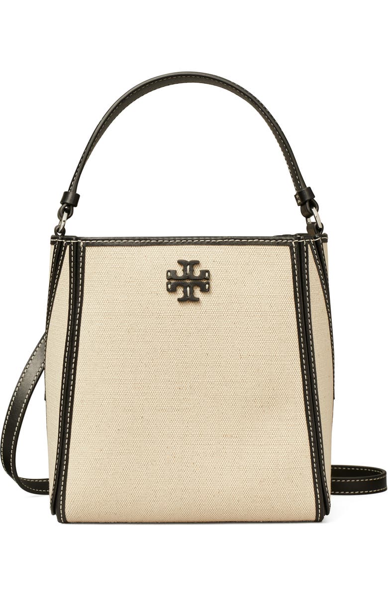 Tory Burch Small McGraw Canvas Bucket Bag, Main, color,