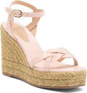 Stuart Weitzman Braided Platform Espadrille Wedge Sandal