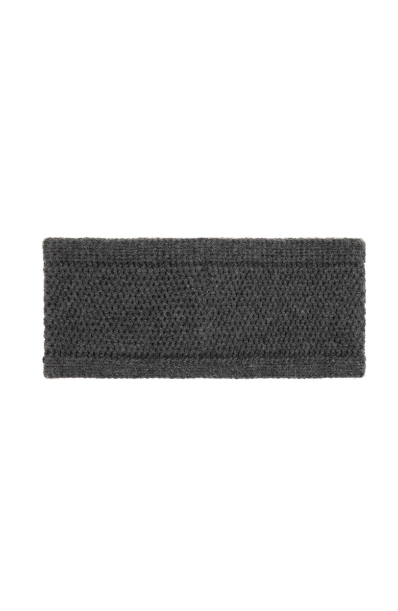 Echo Brioche Honeycomb Headband, Alternate, color, Charcoal