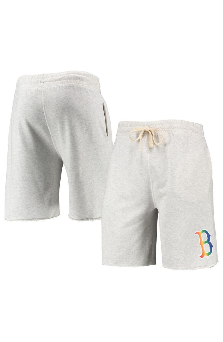 CONCEPTS SPORT Men's Concepts Sport Oatmeal Boston Red Sox Mainstream Logo Terry Tri-Blend Shorts, Alternate, color, Oatmeal