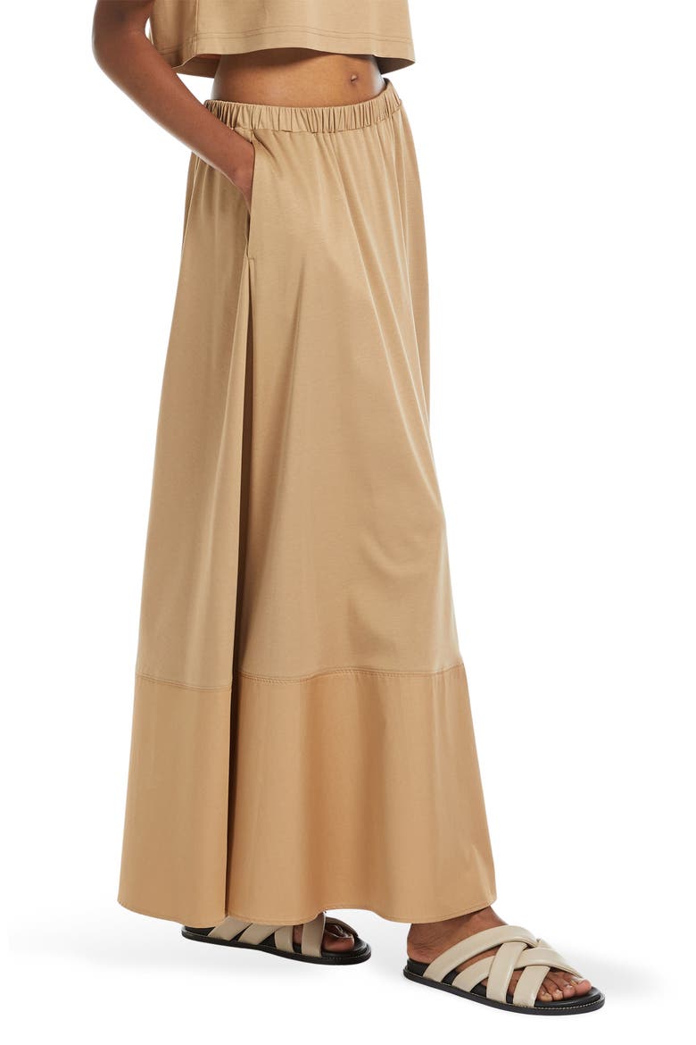 Roal Modal Blend Maxi Skirt, Alternate, color, CAMEL