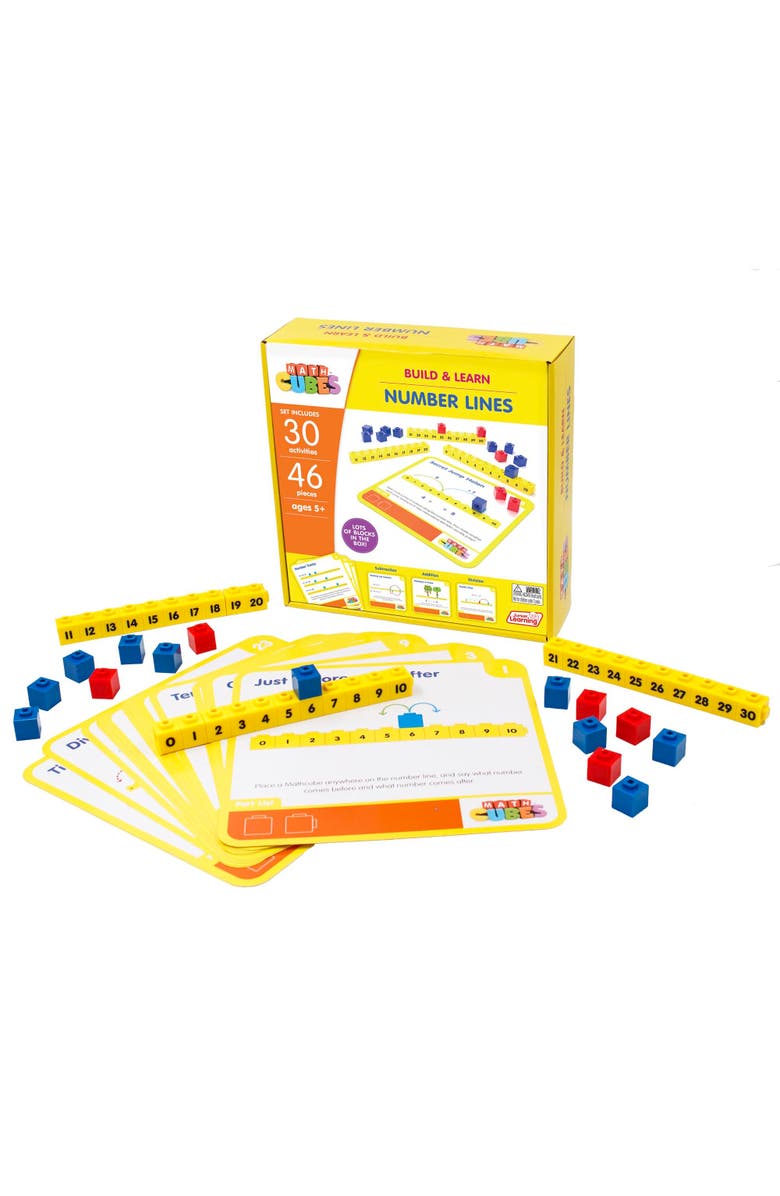 Junior Learning Mathcubes Number Lines 30 Activity Set, Alternate, color, Multicolored