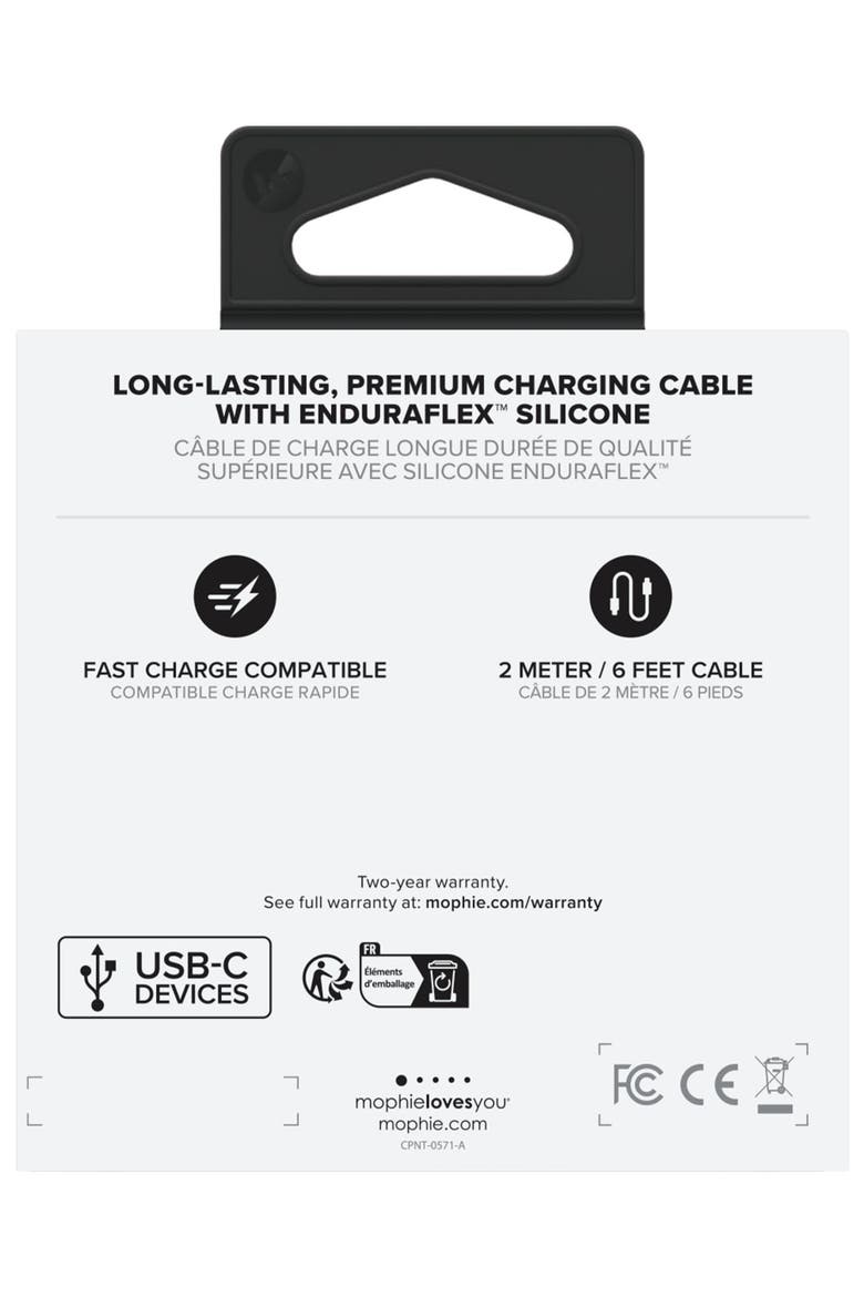 Charge Stream USB-C to USB-C Cable 6ft, Alternate, color, Black