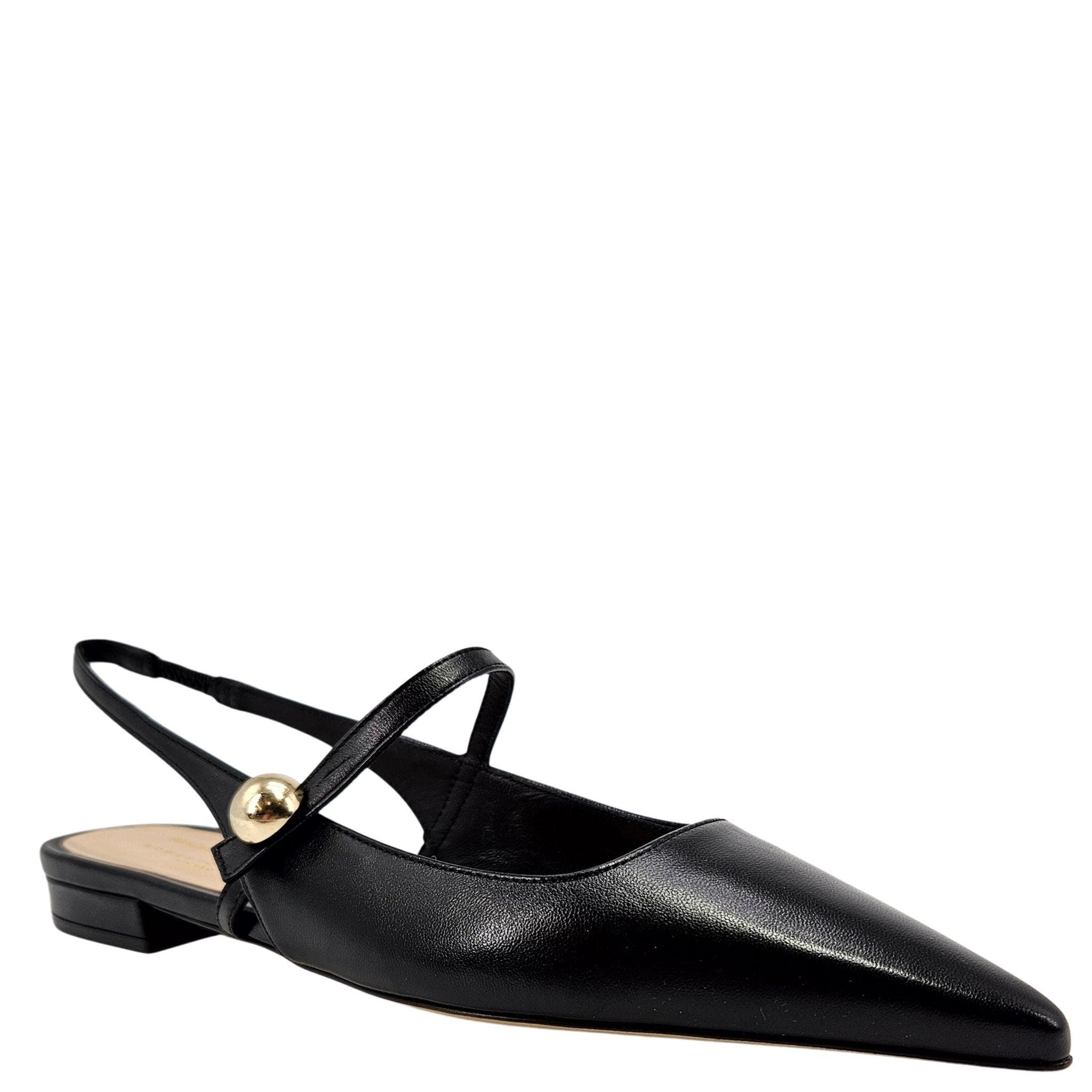 Madison Maison Binta Flat Slingback, Alternate, color, Black