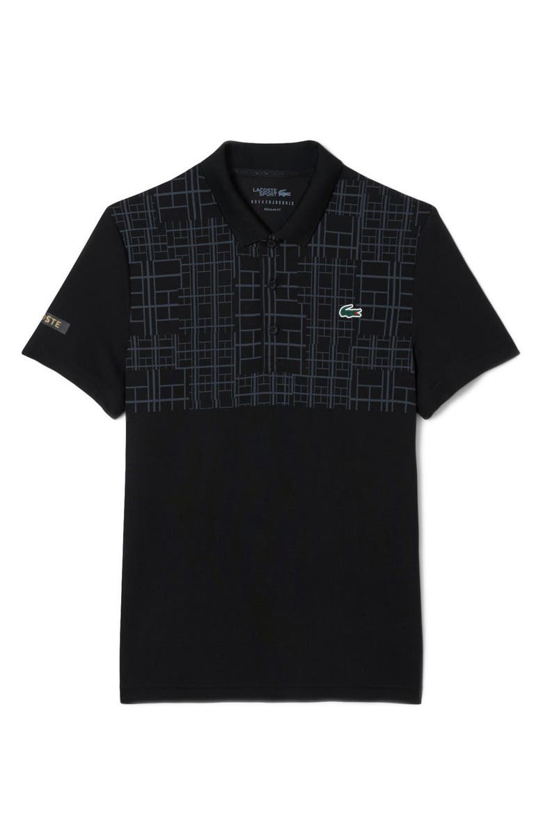 Lacoste Novak Djokovic Regular Fit Polo, Alternate, color, Black