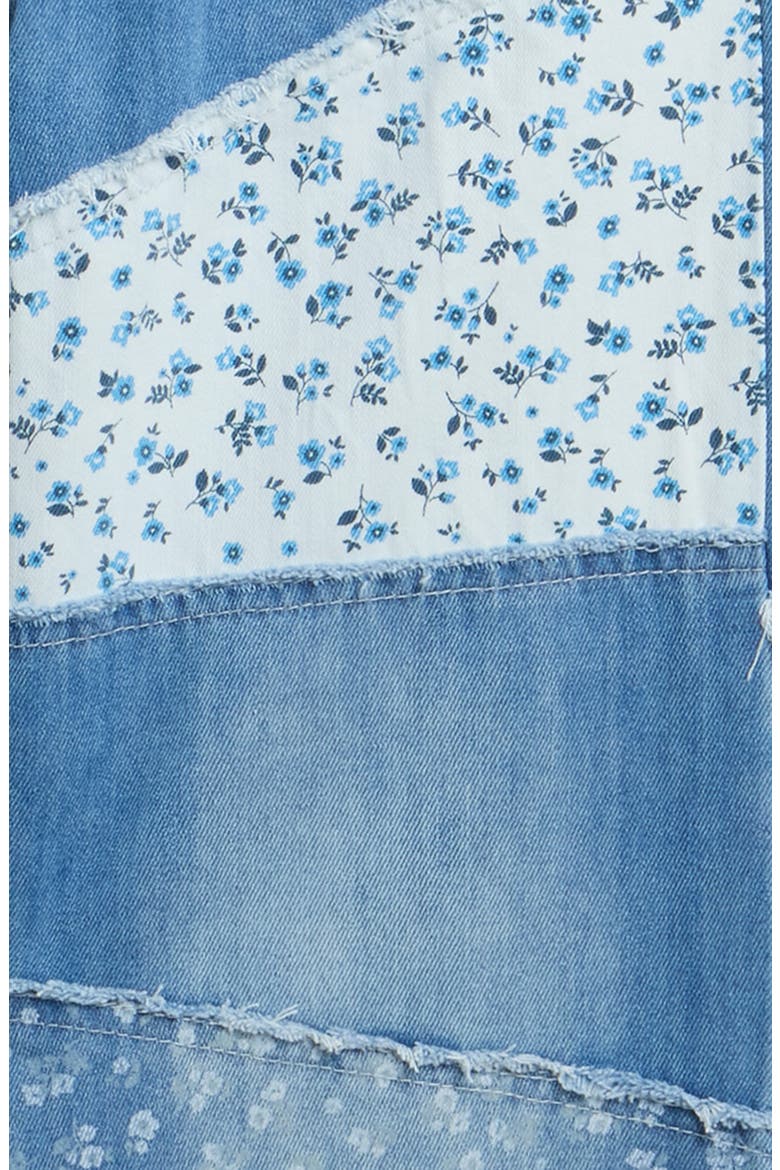 Kids' Patchwork Wide Leg Jeans, Alternate, color, MIXED FLOR