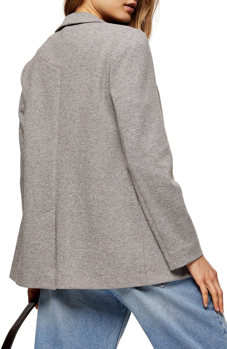 Topshop Marled Open Front Blazer, Alternate, color,