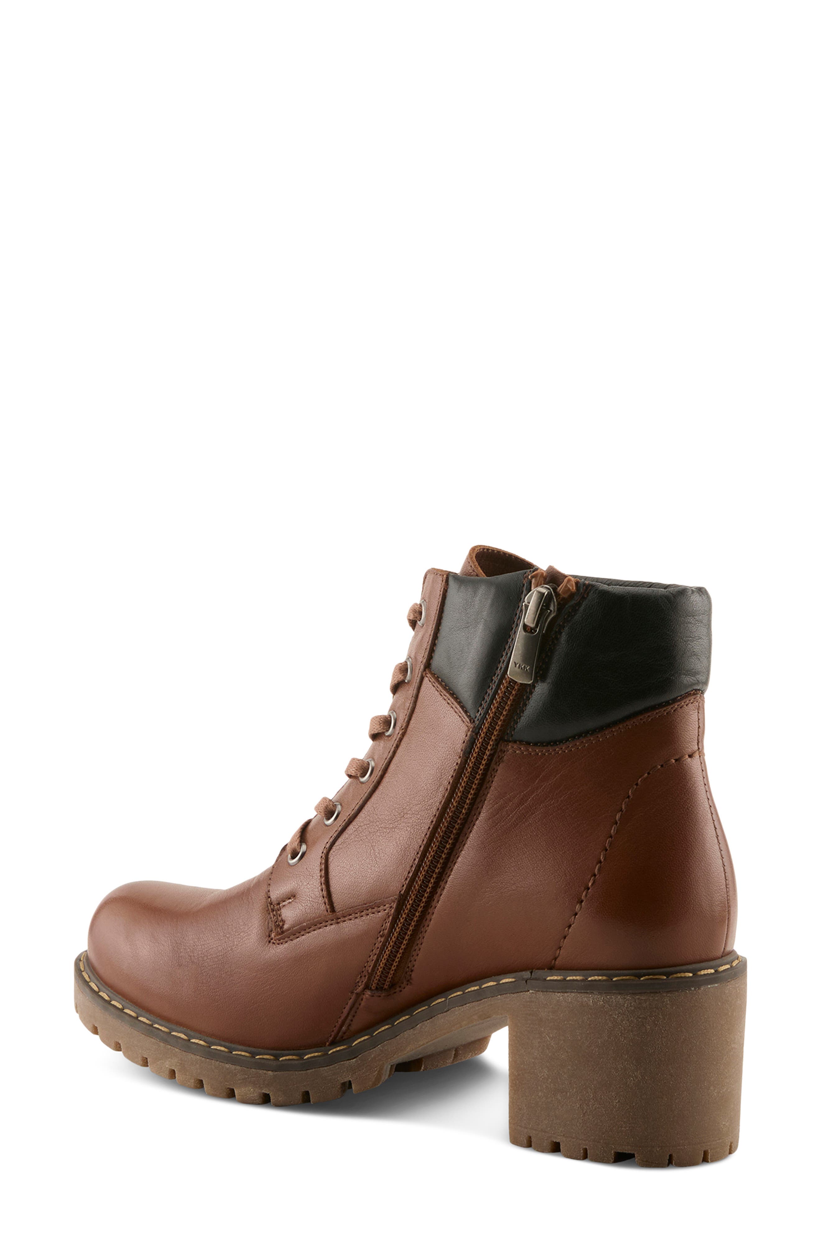 Alpina Leather Bootie, Alternate, color, COGNAC MULTI
