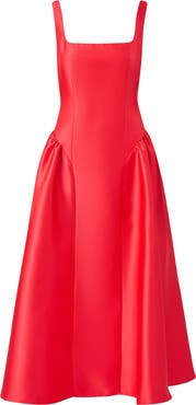 Adrianna Papell Shirred Mikado Cocktail Dress
