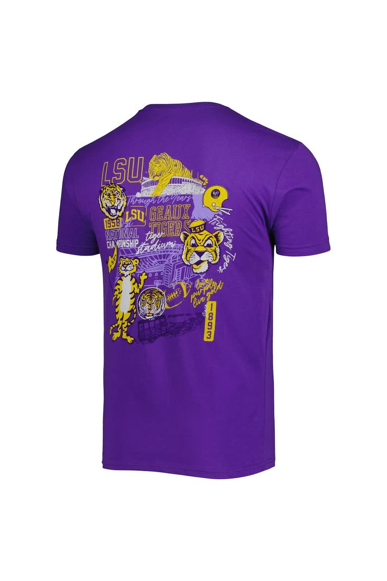 Men's Purple LSU Tigers Vintage Through the Years 2-Hit T-Shirt, Alternate, color, Purple