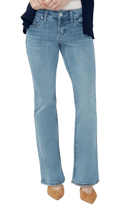 Elyse Curvy Mid Rise Slim Bootcut Petite Jeans