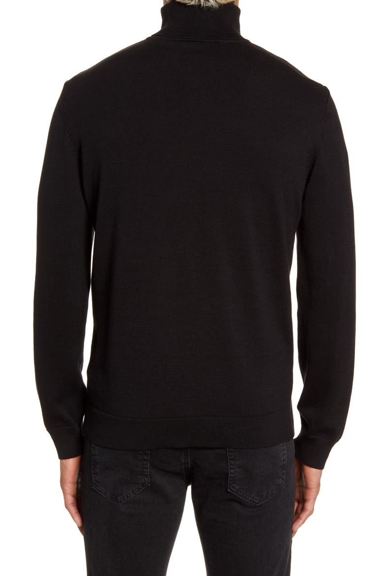 Regular Fit Turtleneck Sweater, Alternate, color, BLACK