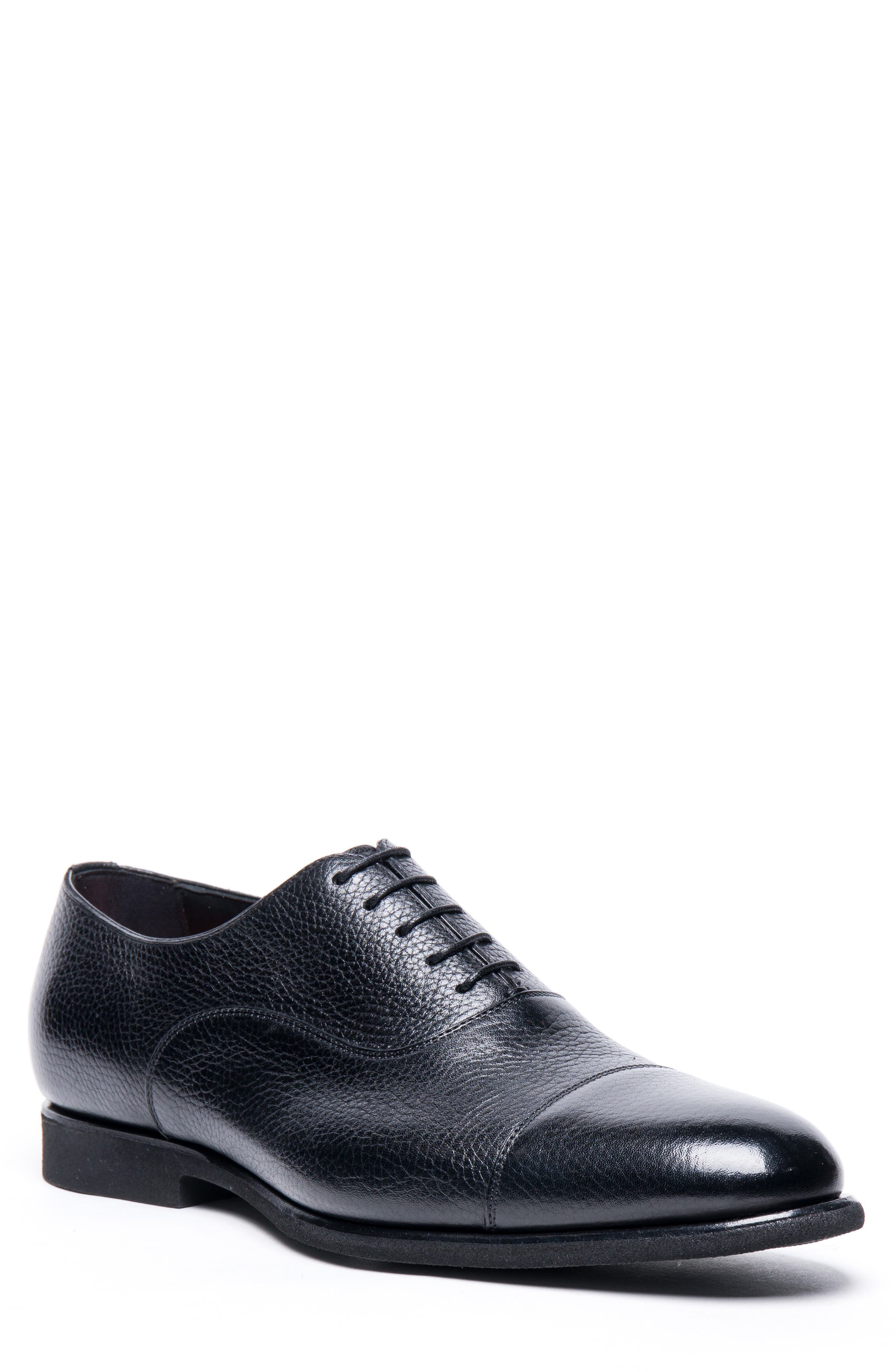 Santoni Darian Oxford Shoe, Main, color, Black
