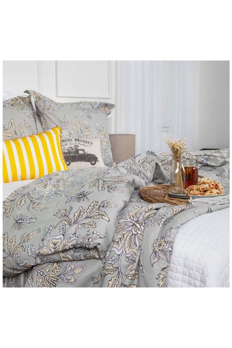 Vintage Garden Duvet Cover Set, Alternate, color, VINTAGE GARDEN SANDY GREY