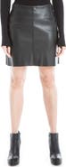 MAX STUDIO Faux Leather Miniskirt