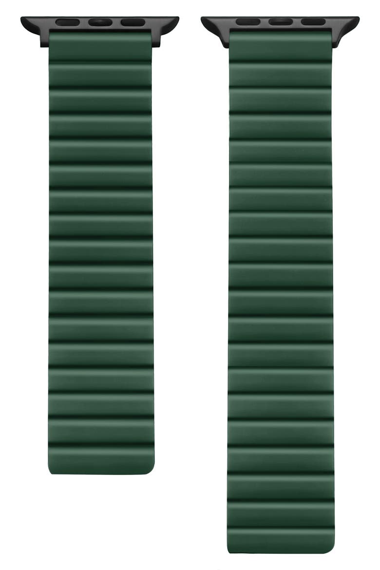Silicone Apple Watch® Watchband, Main, color, DARK GREEN