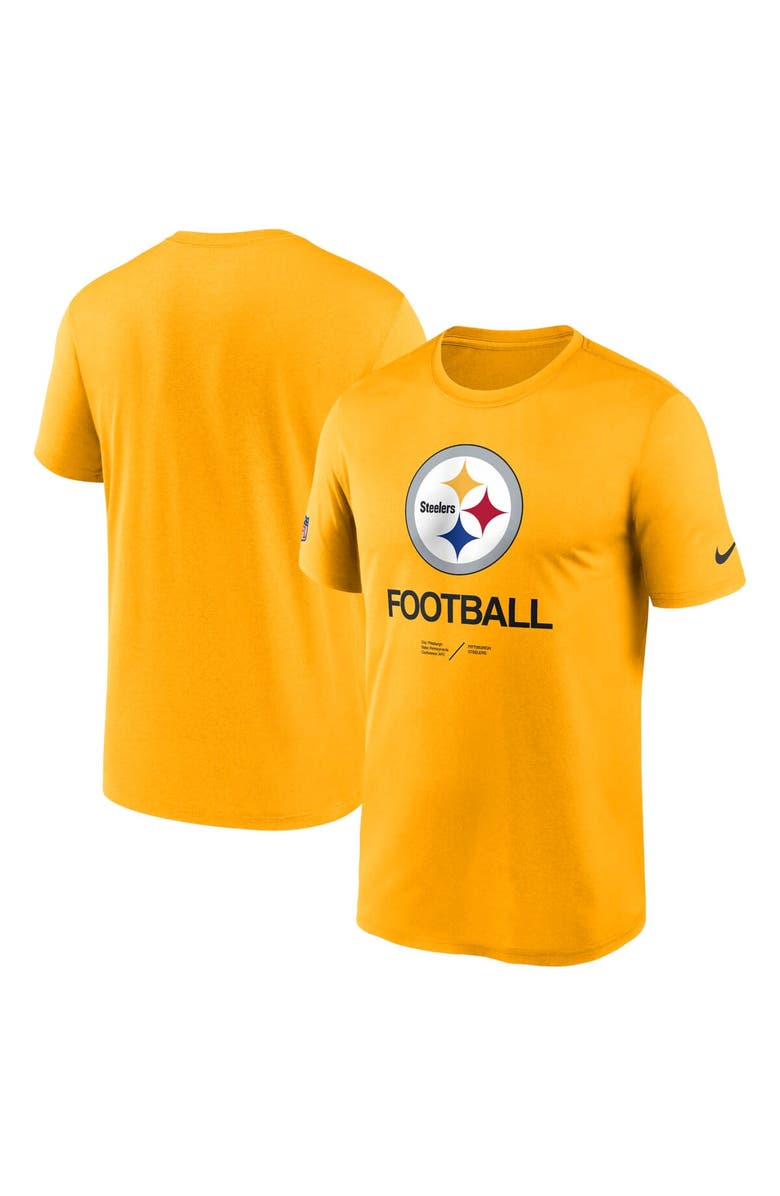 Nike Men's Nike Gold Pittsburgh Steelers Sideline Infograph Performance T-Shirt, Main, color, 