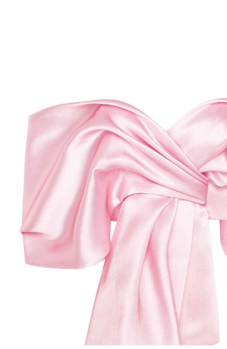 Milla Pink Organza Off-Shoulder Blouse With Meringue Flounces, Alternate, color,