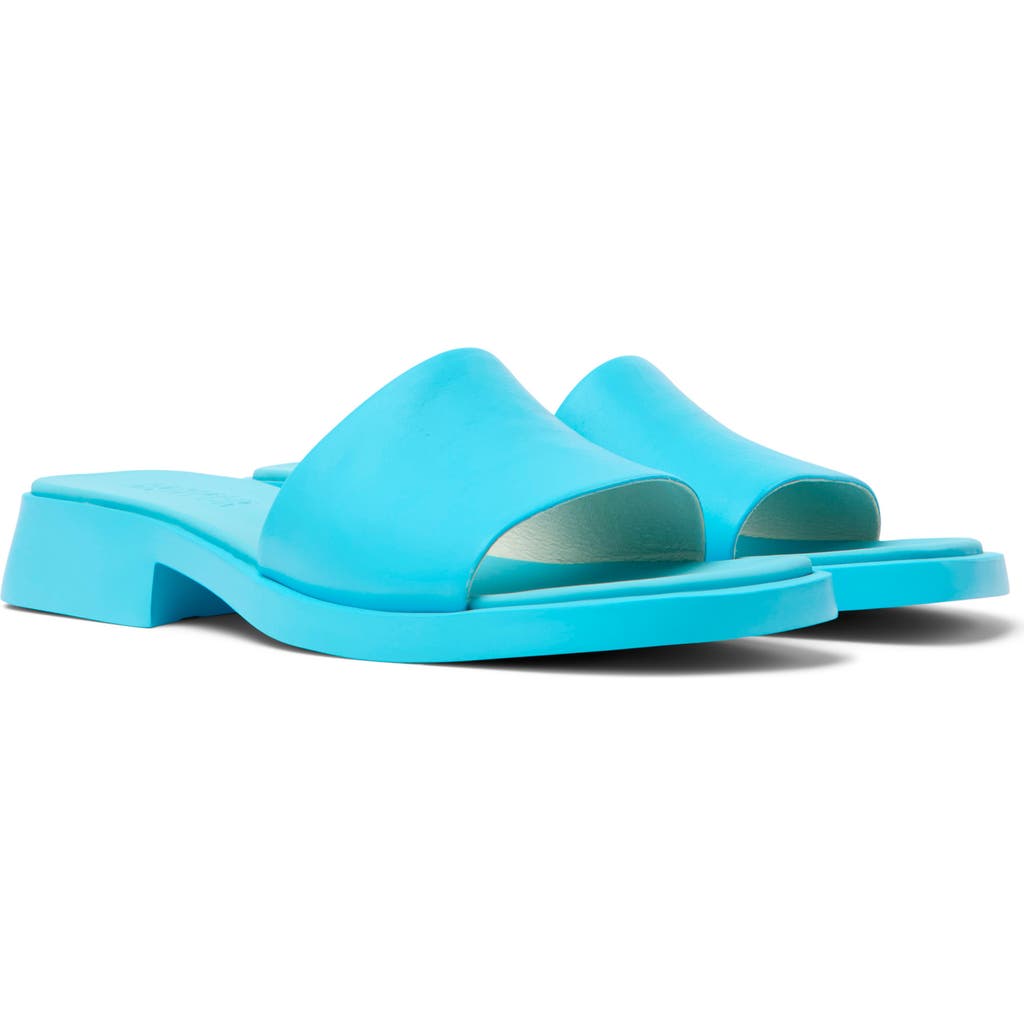 Camper Dana Slide Sandal In Turquiose Aqua