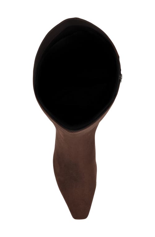 Nine West Havier Knee High Kitten Heel Boot In Brown