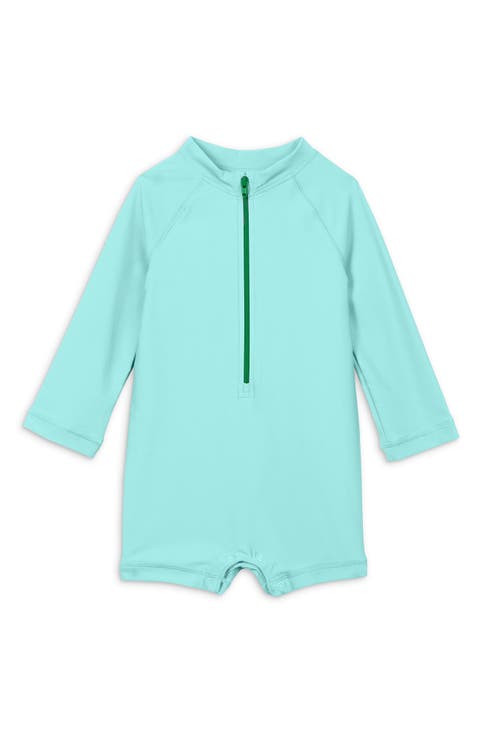 Long Sleeve One-Piece Rashguard Swimsuit (Baby)