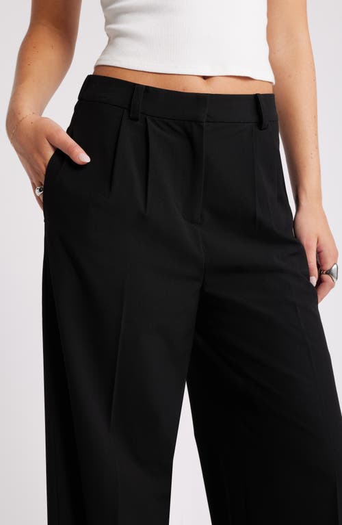 Open Edit Wide Leg Pants In Black