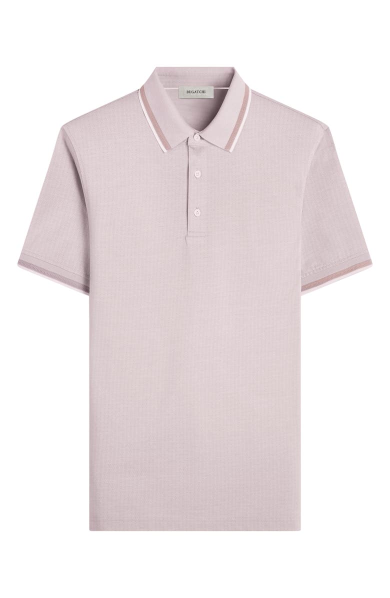 Bugatchi Speckled Bird's Eye Cotton Polo, Alternate, color, Sand