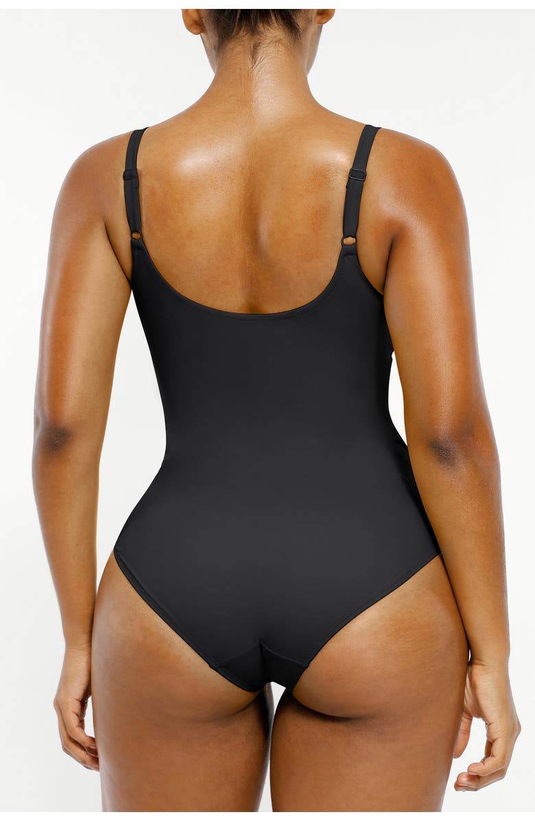 Shapellx Cutout-Front Tummy Control One-Piece Swimsuit, Alternate, color, Jet Black