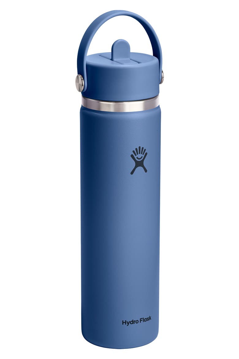 24-Ounce Wide Mouth Flex Straw Cap Bottle, Alternate, color, HARBOR BLUE