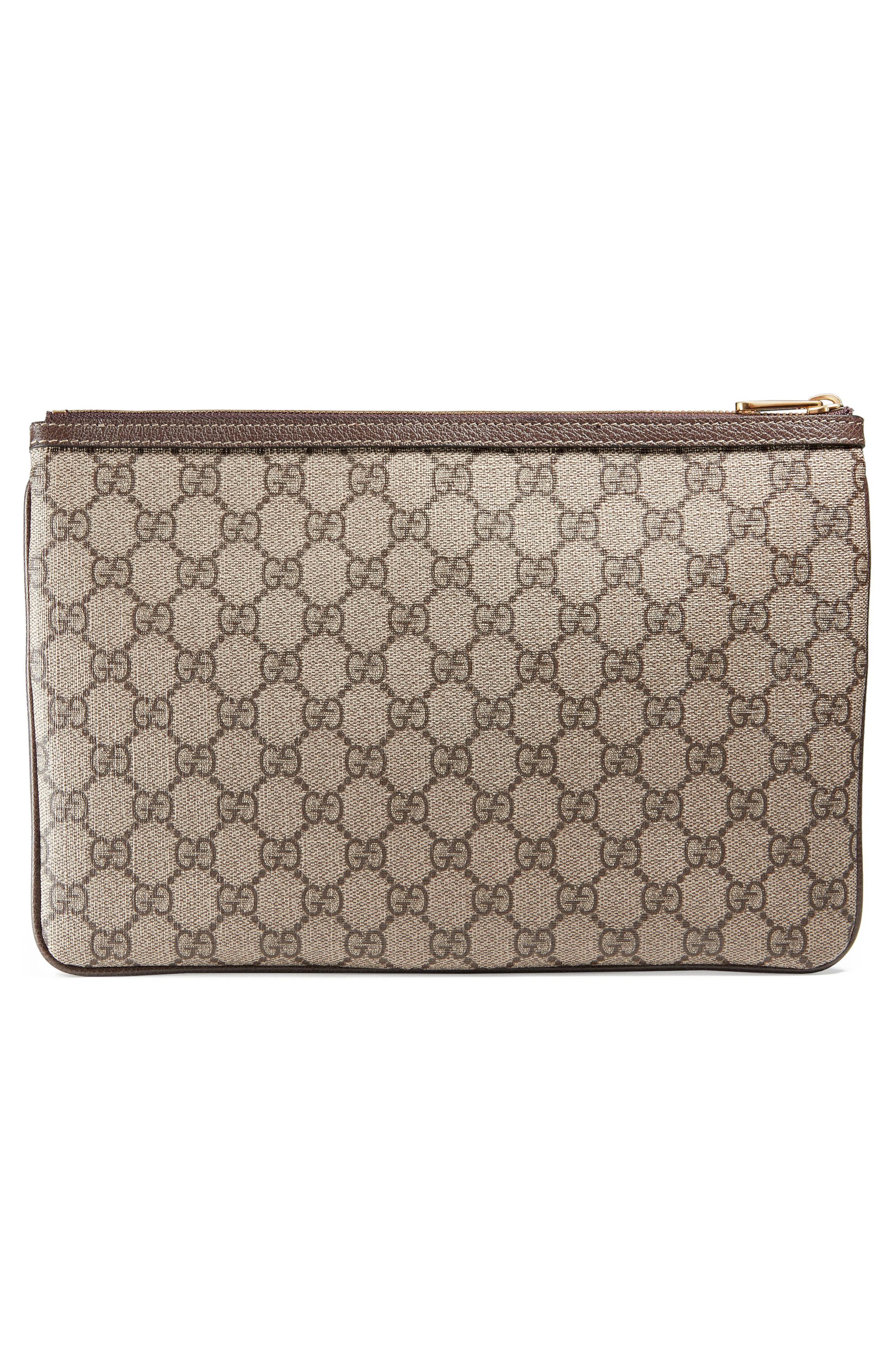 Gucci Ophidia GG Supreme Canvas Zip Pouch, Alternate, color, 