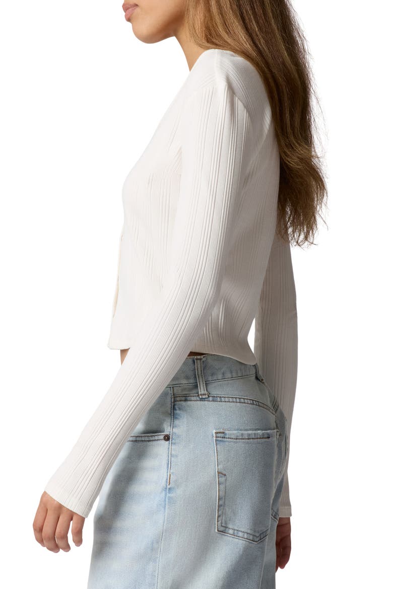Ribbed Henley Cardigan, Alternate, color, JET STREAM