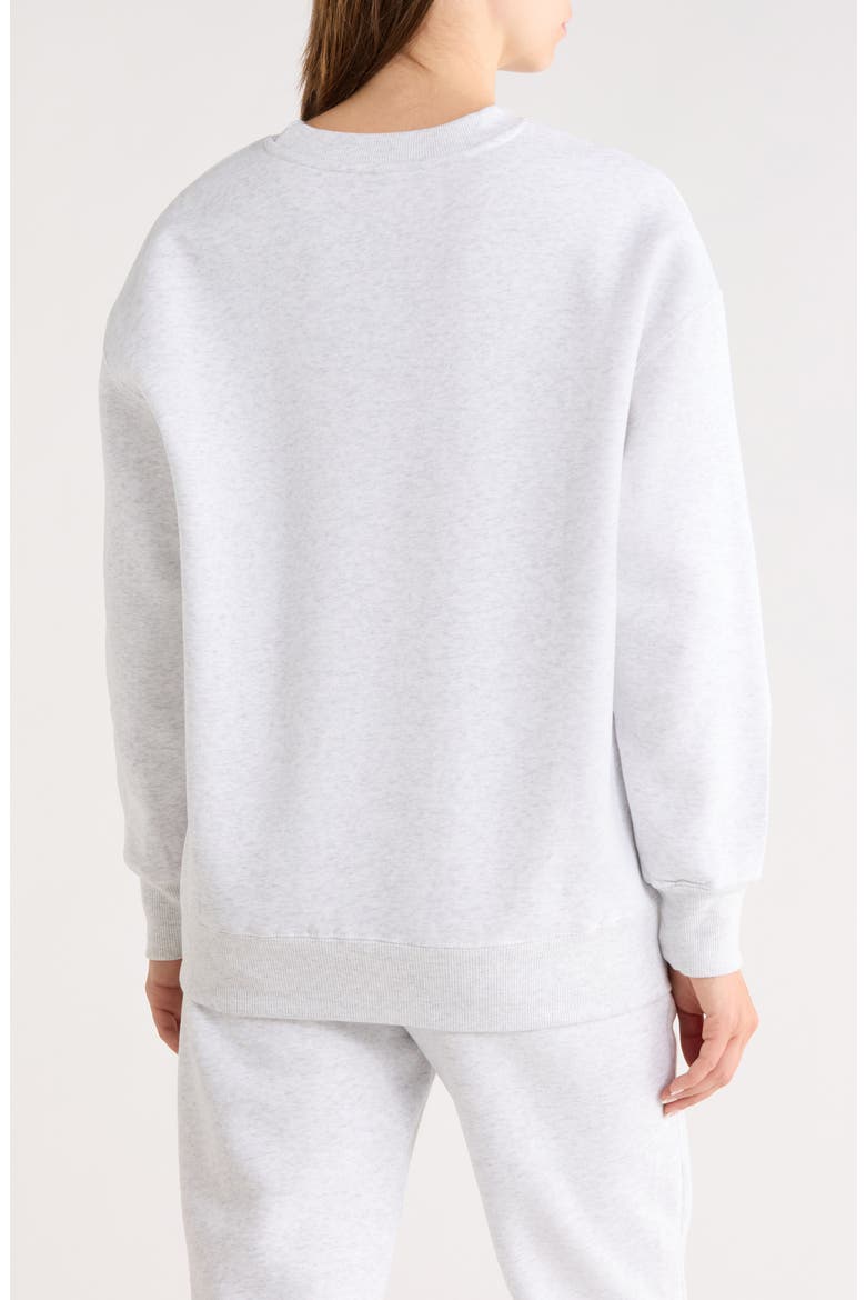 Varsity Vault Fleece Graphic Sweatshirt, Alternate, color, HEATHER LIGHT GREY/ ORANGE