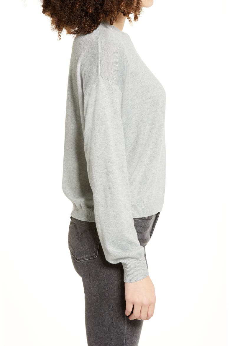 Easy Drop Shoulder Sweater, Alternate, color, GREY MEDIUM HEATHER