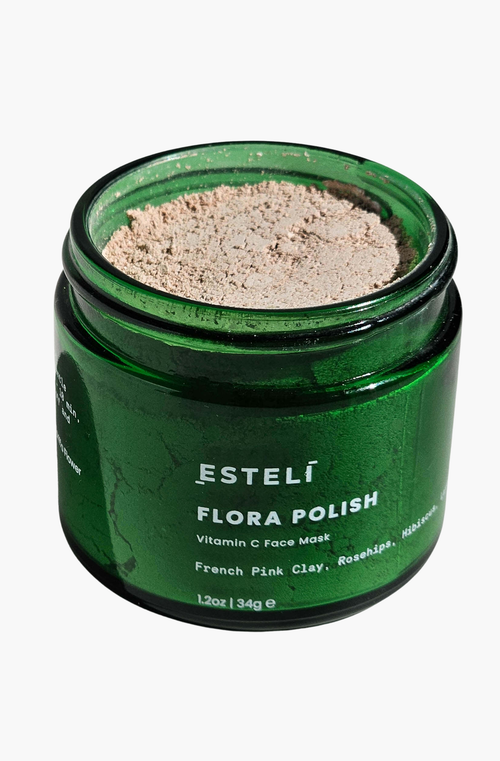 Esteli Flora Polish Vitamin C Face Mask Face In Dark Green