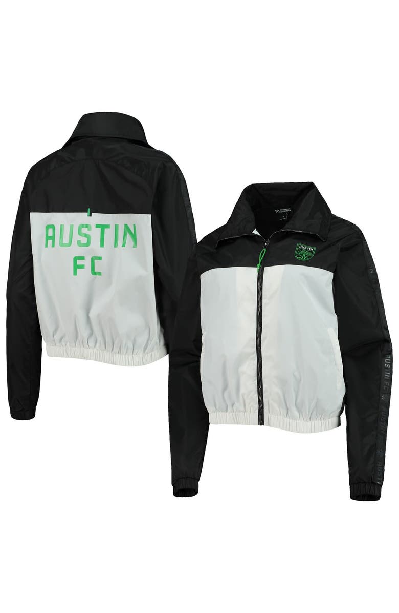 THE WILD COLLECTIVE Women's The Wild Collective Black Austin FC Anthem Full-Zip Jacket, Main, color, Black