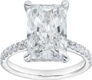 LuvMyJewelry Maia 14K Gold Radiant Cut Lab Grown Diamond Hidden Halo Engagement Ring - 5.4 Ct