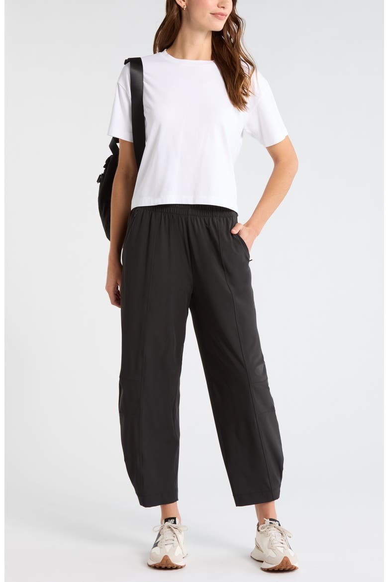 Atlas High Waist Utility Adjustable Ankle Pants, Main, color, BLACK