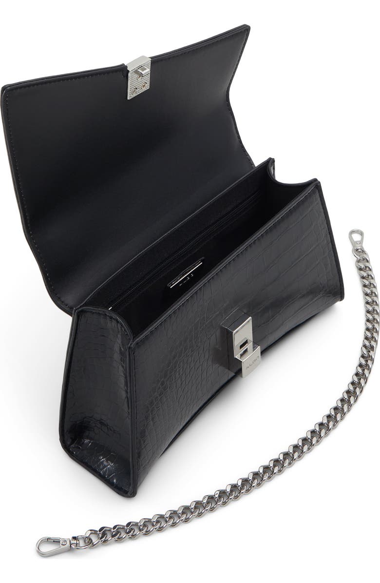 ALDO Croc Embossed Faux Leather Top Handle Bag, Alternate, color,