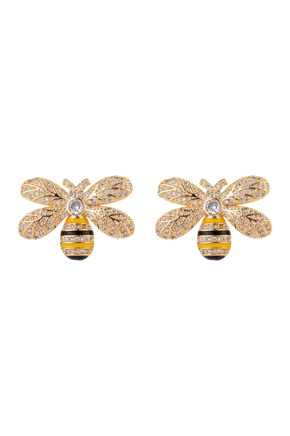 EYE CANDY LOS ANGELES Bee Nice CZ Crystal Stud Earrings