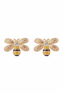 EYE CANDY LOS ANGELES Bee Nice CZ Crystal Stud Earrings