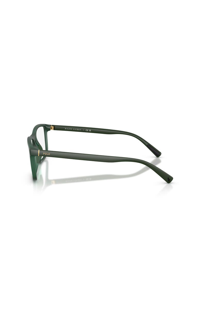 Polo Ralph Lauren 57mm Rectangle optical glasses, Alternate, color, Green