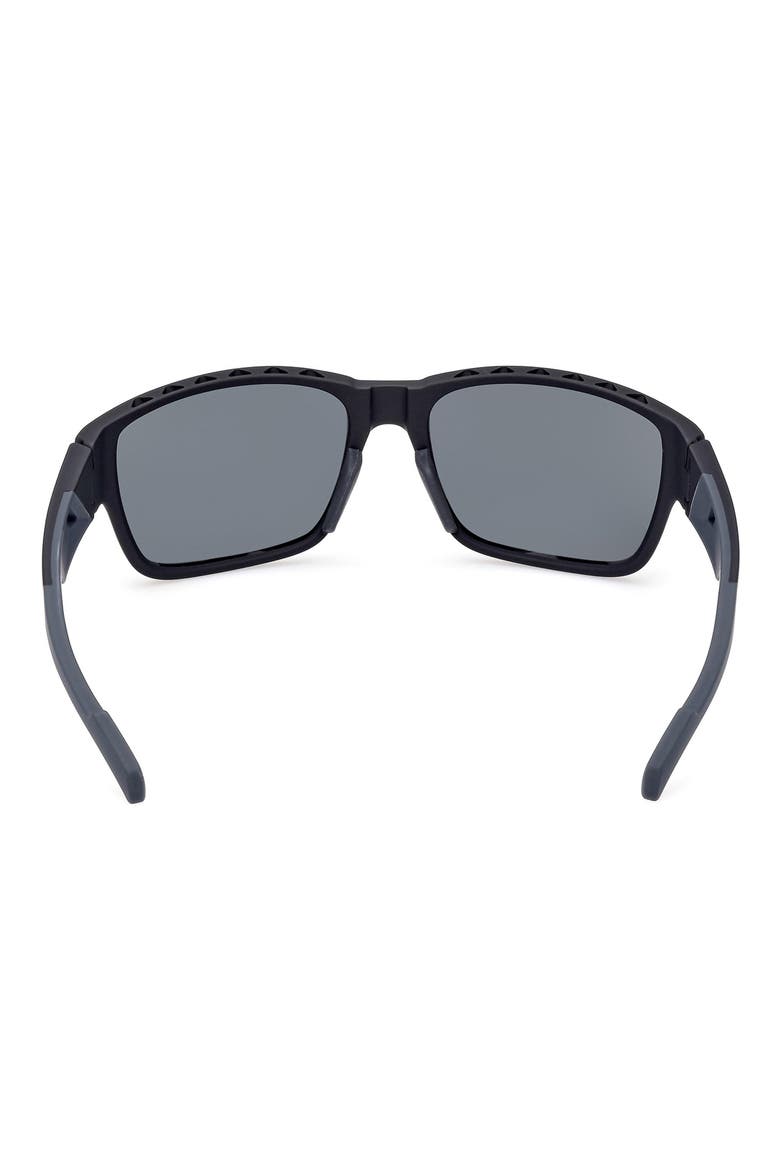 61mm Navigator Sunglasses, Alternate, color, BLACK / SMOKE POLARIZED