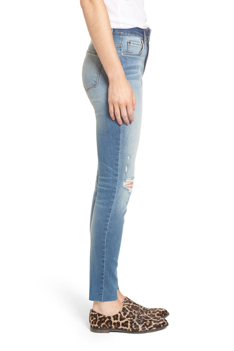 Ellie Ripped High Waist Skinny Jeans, Alternate, color, HILL GROVE