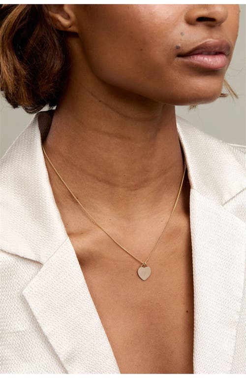 Set & Stones Alice Initial Heart Pendant Necklace In Gold