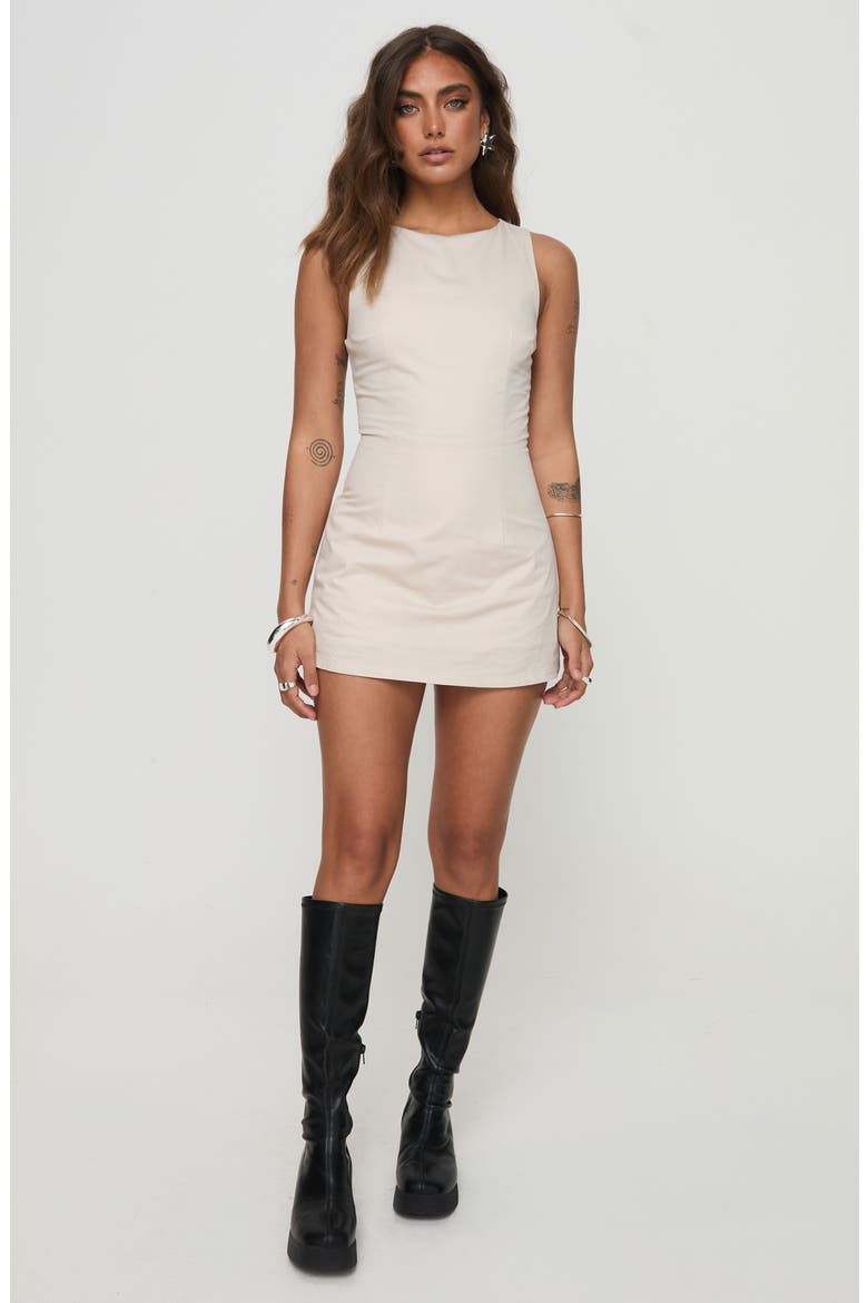 Yumiko Skirted Organic Cotton Romper, Alternate, color, CREAM