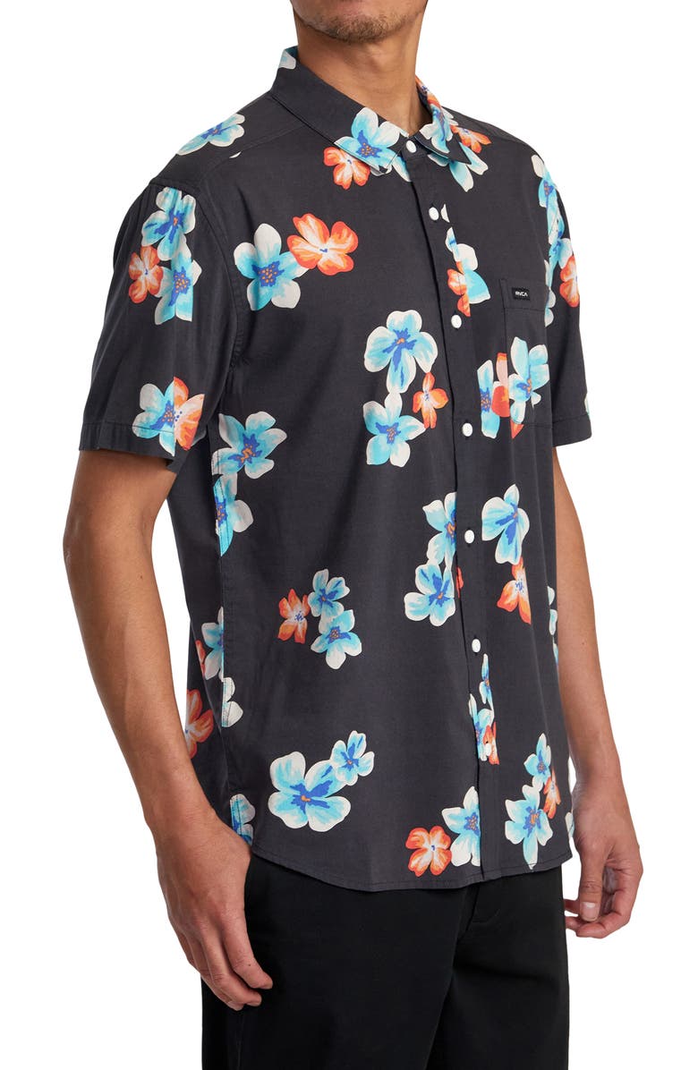 RVCA Anytime Short Sleeve Button-Up Shirt, Alternate, color,
