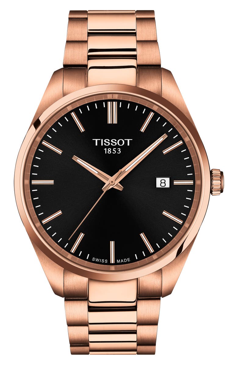 Tissot PR 100 Quartz Bracelet Watch, 40mm, Main, color, Black
