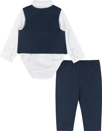 Vest, Button-Up Bodysuit, Pants & Bow Tie Set