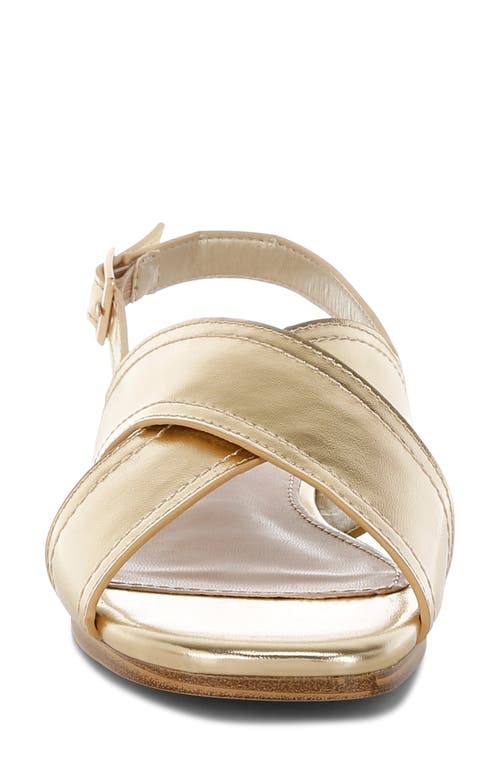 Rag & Co Women's Kanon Metallic Pleather Criss-cross Flats In Gold In Gold